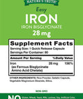 Nature's Truth Easy Iron 28Mg, 90 Count