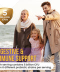 Built Nature Probiotic Gummies 5 Billion Cfus For Digestive & Gut Health - Reduces Occasional Bloating & Minor Abdominal Discomfort - Probiotic Gummy For Women & Kids - Natural Orange Flavor 60 Gummies
