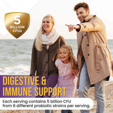 Built Nature Probiotic Gummies 5 Billion Cfus For Digestive & Gut Health - Reduces Occasional Bloating & Minor Abdominal Discomfort - Probiotic Gummy For Women & Kids - Natural Orange Flavor 60 Gummies