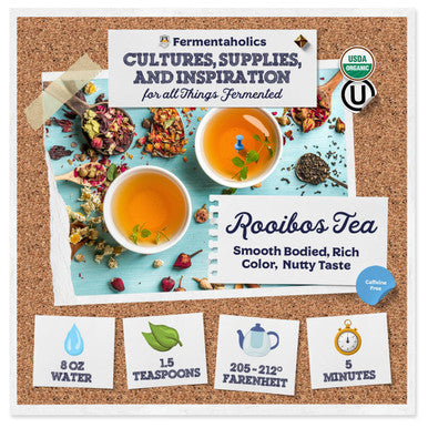 Fermentaholics Usda Organic Loose Leaf Rooibos Tea - Perfect For Kombucha Brewing - Makes 9 Gallons Or 54 Cups Of Tea
