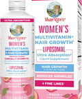 Maryruth Organics Women's Multivitamin + Lustriva Hair Growth Liposomal | Biotin 10000mcg | Clinically Tested for Thicker Hair Wrinkles Fine Lines Skin Care | with Ashwagandha & Maca Root | Ages 18+ | 15.22 Fl Oz