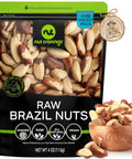 NUT CRAVINGS - Raw Brazil Nuts, Unsalted, No Shell, Whole, (16oz - 1 LB) Packed Fresh in Resealable Bag - Kosher Healthy Snack, Food Assortments