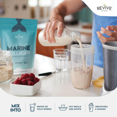 Revive Naturals Marine Collagen Powder 400g ~ Wild Caught Whitefish ~ Supports Bone Health & Muscle Growth ~ Type I Hydrolyzed Collagen Peptides ~ Halal Certified ~ by Revive Naturals