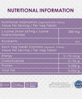 Ambrosial Ambrosial L-lysine | High Strength L-lysine tablets 500mg | Immune Support & Supports Collagen Synthesis | Essential Amino Acids for Active Lifestyle (Pack of 1-120 Tablets)