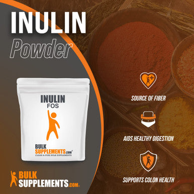 BulkSupplements Inulin Powder - Fiber Supplement - Fiber Powder Unflavored Supplement - Prebiotic Fiber Powder - Soluble Fiber Powder - Gut Health Supplements (1 Kilogram - 2.2 lbs)