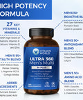 Vitamin World Ultra 360 Multivitamin for Men 50 Plus Men's 50+ 180 Caplets