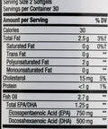 Nature'S Way Ultra Pure Omega3 Fish Oil 1250 Mg Epa/Dha Mint Flavored 60 Softgels