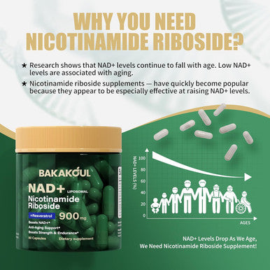 Nad Supplement Liposomal Nicotinamide Riboside Resveratrol Quercetin Nad Nicotinamide Riboside Resveratrol 900Mg Nad+ Supplement For Men And Women 80 Capsules 1 Pack