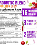 Nature'S Nutrition Probiotics for Women with Prebiotics - Women's Probiotics 90 Billion CFU 16 Strains for Digestive Health Vaginal Probiotic PH & Immune Support for Women D-Mannose with Cranberry - 120 Capsules