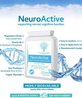 NeuroActive 120 highly bioavailable micro-tablets - Magnesium Citrate , Zinc Picolinate, Copper Glycinate & Vitamin B6 balanced for Children and Adults - superior absorption - vegan friendly - UK Made