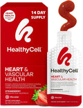 Healthycell Heart & Vascular Health Daily Liquid Supplement - Blood Pressure & Cholesterol Support With Beet Root Powder Resveratrol Coq10 Omega-3 & Vitamin K - 14 Gel Packs