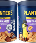 PLANTERS Lightly Salted Mixed Nuts, Plant Based Protein, 15 Oz (1 Ct) | Mixed Nuts: Almonds, Cashews, Brazil Nuts, Peanuts, Pecans. Snacks for Adults. Resealable Canister. Party Snack