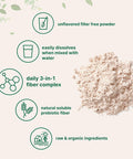 Micro Ingredients Organic Soluble Prebiotics Fiber Supplement (Inulin Acacia Psyllium Husk) 2 Pounds 3 in 1 Fiber Formula Daily Fiber Unflavored for Digestive Health Hunger Control Vegan