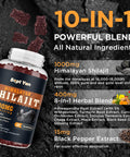 Sept Yan Shilajit Gummies 1000Mg - Shilajit Pure Himalayan Organic For Men & Women 85 Trace Minerals Shilajit Resin With Ashwagandha Maca Black Seed Oil - Energy Brain Immunity Sugar Free Raspberry 60Ct