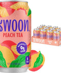 Swoon Peach Tea - Sugar Free, Low Carb, Paleo-Friendly, Gluten Free - Flavored Keto Drinks Made with Organic Black Tea & Sweetened by Monk Fruit and Stevia (Pack of 12)