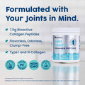 NativePath Joint Health Advanced Formula Type 1 & 3 Peptides with Fortigel & Verisol Grass-Fed Unflavored Collagen for Women & Men 30 Servings