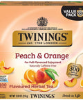 Twinings Lemon & Ginger, Caffeine-Free Herbal Tea Bags, 100 CT Box (1 Pack) | Spicy & Tangy, Ginger, Lemon Peel, Lemongrass, Blackberry Leaves, Soothe Digestion, 100 Foil Lined Individually Wrapped Bags
