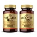 Solgar - Chelated Iron Tablets 100 Count Promotes Red Blood Cell Production & Produces Healthy Energy - 2 Pack
