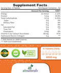 Aitnaturals Super Collagen with Vitamin C (6000mg) - 250 Tablets | Hydrolyzed Bovine Collagen Type 1 & 3 for Enhanced Hair Skin Nails and Healthy Bone & Joint Support| Non-GMO Gluten Halal