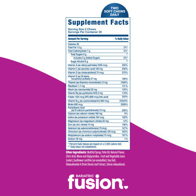 Bariatric Fusion Mixed Berry 60 Soft Chews Multivitamin