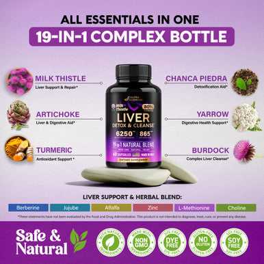 NUTRAHARMONY Liver Support Detox & Irish Sea Moss Blend Capsules