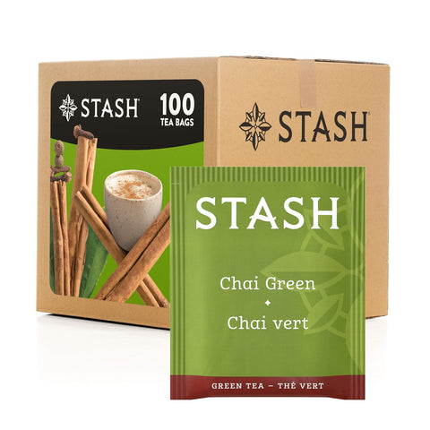 Stash Tea Peppermint Herbal Tea, Box of 100 Tea Bags | Cooling, brisk peppermint flavor with refreshing herbal notes, Non-GMO Project Verified and foil-sealed freshness