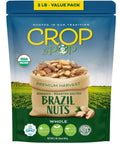 NUT CRAVINGS - Raw Brazil Nuts, Unsalted, No Shell, Whole, (16oz - 1 LB) Packed Fresh in Resealable Bag - Kosher Healthy Snack, Food Assortments