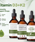 Vitamin D And K2 Drops - Liquid Vitamin D3 With K2 Supplements For Adults And Kids - D3/K2 Vitamins Supplement For Supreme Absorption And Healthy Bones - Made In Usa