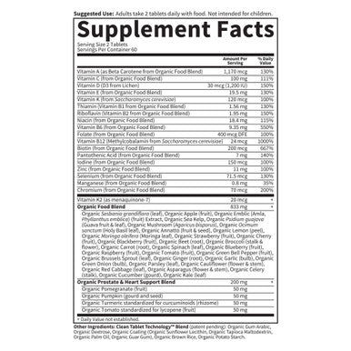 Garden of Life Organics Whole Food Multivitamin For Men 40+ 120 Tablets Vegan Mens Multi For Health & Well-Being Certified Organic Whole Food Vitamins & Minerals For Men Over 40 Mens Vitamins