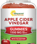 aSquared Nutrition Apple Cider Vinegar Gummies - 1500mg with The Mother - 90 ACV Gummies w/ Vitamin B6 & B12, Folic - Vegan Gummy Supplement Alternative to Capsules Pills & Drink