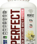 PERFECT New Zealand Grass- Fed, Undenatured Whey Protein, Sweetened With Pure And Natural Stevia Extract, French Vanilla, 4.4lb/57 Servings