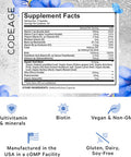 Codeage Biotin Supplement with Vitamin C Vitamin E Vitamin B6 Niacin Folate Organic Food Blend Phytoceramides Astaxanthin Selenium - Beauty Tonic - Hair Skin and Nail Support - Vegan 90 Ct