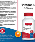 Wampole Vitamin C 500mg Helps Support Immune Function Value Pack 250 Tablets