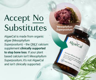 ALGAECAL- Plant Based Calcium Supplement with Vitamin D3 (1000 IU) for Bone Strength Contains 13 Minerals Supporting Bone Health Organic Calcium (750 mg) for Women & Men 90 Veggie Caps Made in USA