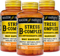 Mason Natural Stress B-Complex with Antioxidants + Zinc - Healthy Energy Metabolism, Improved Immune Health, Dual Action Formula, 60 Tablets (Pack of 3)