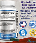 YUMMYVITE Premium Olive Leaf Extract - Extra Strength: 20% Oleuropein - 750Mg - Vegetarian - No Oil - Immune Support & Antioxidant Supplement, Non-Gmo - 60 Capsules