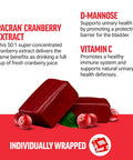 Force Factor Cranberry Soft Chews Cranberry Supplement with D Mannose and Cranberry Extract to Support Bladder and Urinary Tract Health for Women Vegan Sweet Cranberry Flavor 60 Soft Chews