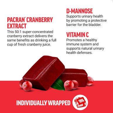 Force Factor Cranberry Soft Chews Cranberry Supplement with D Mannose and Cranberry Extract to Support Bladder and Urinary Tract Health for Women Vegan Sweet Cranberry Flavor 60 Soft Chews
