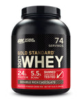 Optimum Nutrition (On) Gold Standard 100% Whey Protein Powder Primary Source Isolate 24 Grams Of Protein For Muscle Support And Recovery - Double Rich Chocolate 5 Lbs 74 Servings (2.27 Kg)