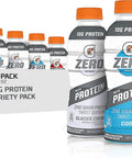 Gatorade Zero With Protein, 10g Whey Protein Isolate, Zero Sugar, Electrolytes, 3 Flavor Variety Pack, Liquid, Bottle, 16.9 Fl Oz, 12 Pack