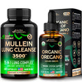 NUTRAHARMONY Organic Oregano Oil Drops & Mullein Leaf Extract Capsules