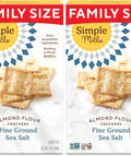 Simple Mills Almond Flour Crackers Family Size Fine Ground Sea Salt Gluten Vegan Healthy Snacks 7 Ounce (Pack of 1)