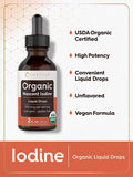 Organic Nascent Iodine Liquid Drops | 2 Fl Oz | Vegan Supplement | Non-Gmo, Gluten Free | By Carlyle