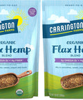 Carrington Farms Organic Flax Hemp Blend 10 oz - Milled Flaxseed & Hemp Seeds for Smoothies, Oatmeal, Yogurt & Baking | Omega-3, Fiber & Complete Plant Protein | Vegan, Non-GMO
