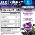 Nature'S Nutrition Sambucus Elderberry Immune Gummies Daily Elderberry Immune Support Vitamins with Vitamin C Vitamin D3 Zinc Immune Support Gummy Vitamin Supplement Black Elderberry for Adults & Kid - 120 Gummies