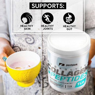 Collagen Powder Peptides Type 1 and 3 Easy to Mix High Absorption Unflavored 1lb