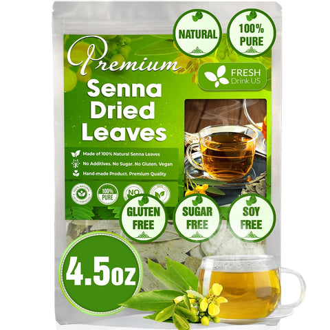 FreshDrinkUS, Premium 50 Mulberry Leaf Tea Bags, 100% Natural & Pure from Mulberry Leaves. Herbal Tea. Made with Natural Material Tea Bags. No Sugar, No Caffeine, No Gluten, Vegan.