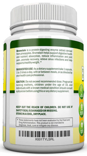 Bromelain - 500mg - 2400 GDU - 120 Vegetable Capsules - Pure Pineapple Enzyme Extract - Supports Digestion and Nutrient Absorption - Great for Recovery and Joint Health