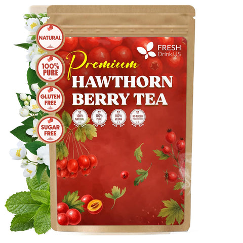 FreshDrinkUS, Premium 50 Mulberry Leaf Tea Bags, 100% Natural & Pure from Mulberry Leaves. Herbal Tea. Made with Natural Material Tea Bags. No Sugar, No Caffeine, No Gluten, Vegan.