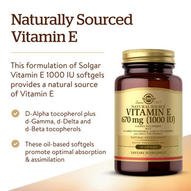 Solgar Vitamin E 670 Mg (1000 Iu) 180 Softgels